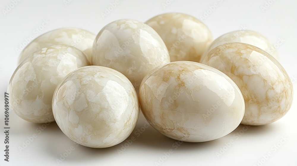 Elegant marble-like decorative eggs arrangement Elegant marble-like decorative eggs arrangement