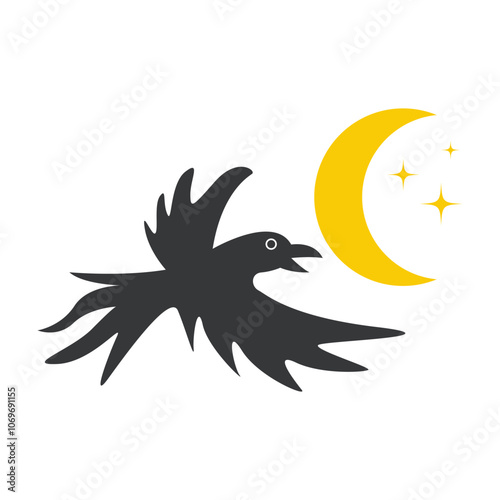 Crow logo icon design