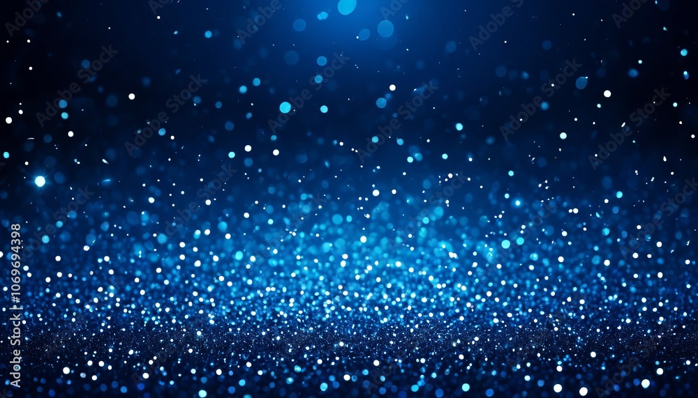 Fototapeta premium Vibrant blue bokeh lights creating a magical glittering background