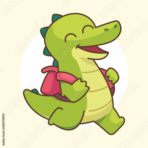 flat vector animal education illustration