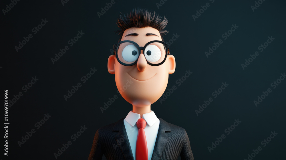 Sleek Black Background with Cartoon Time Manager, Efficient 3D Character Holding Clock, Modern and Engaging Design for Productivity Themes Sleek Black Background with Cartoon Time Manager, Efficient 3D Character Holding Clock, Modern and Engaging Design for Productivity Themes