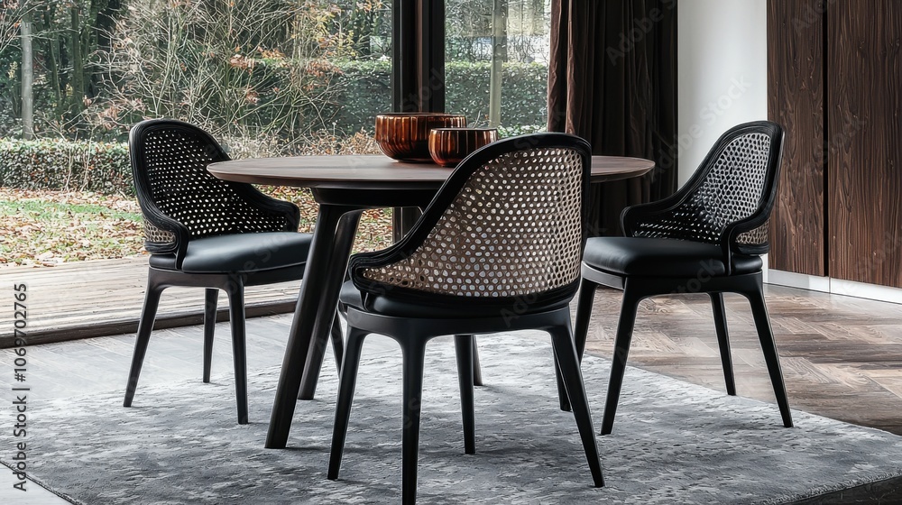 Modern Dining Table Set with Elegant Chairs Modern Dining Table Set with Elegant Chairs