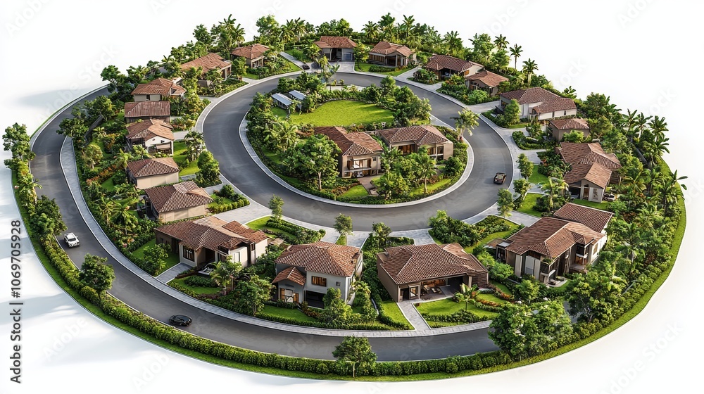 Modern Circular Residential Development Concept Modern Circular Residential Development Concept