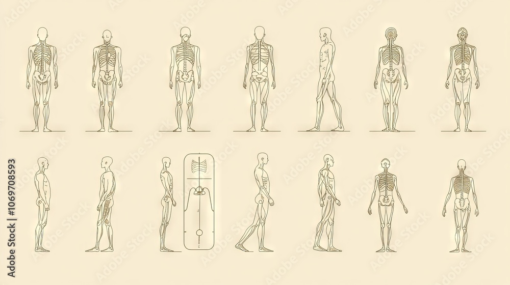 2410_005.medical pain chart icons, anatomical discomfort symbols, simplified human body illustrations, professional healthcare line art, minimal geometric design, body symptom indicators, clinical 2410_005.medical pain chart icons, anatomical discomfort symbols, simplified human body illustrations, professional healthcare line art, minimal geometric design, body symptom indicators, clinical