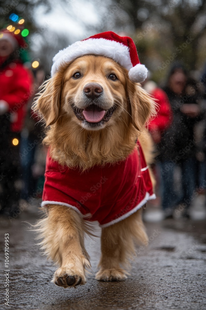 Animal shelters participate in the parade, walking adoptable pets in holiday attire. Animal lovers cheer and take pictures, Generative AI Animal shelters participate in the parade, walking adoptable pets in holiday attire. Animal lovers cheer and take pictures, Generative AI