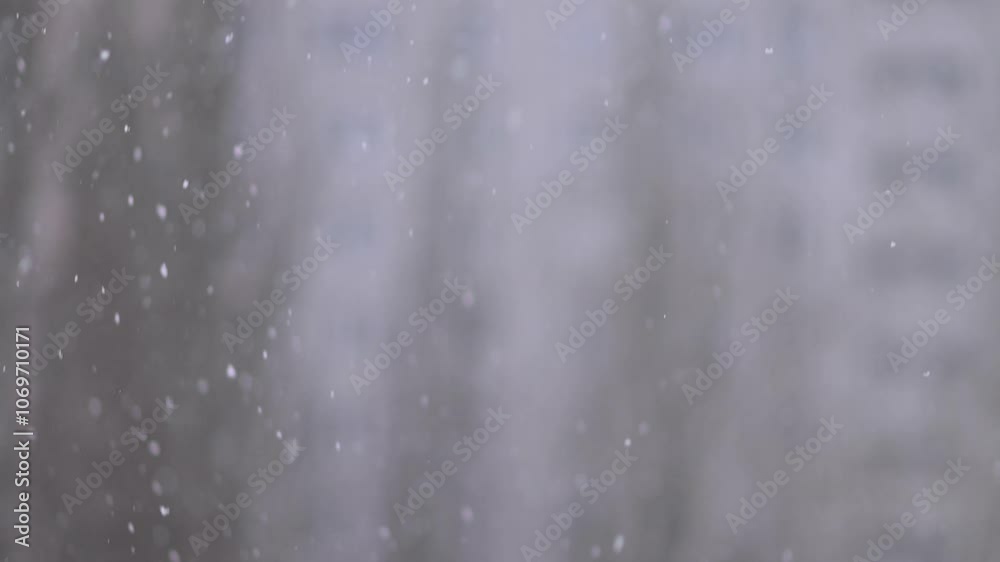 snowfall in close-up with blurred background. background with snow falling. snowfall in close-up with blurred background. background with snow falling.