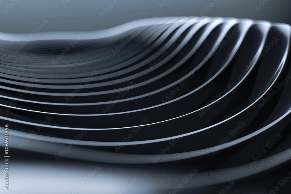 A 3D minimalist representation of sound waves traveling through a vacuum A 3D minimalist representation of sound waves traveling through a vacuum