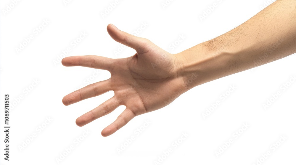 Asian Male Hand Gesture Isolated on White Background Asian Male Hand Gesture Isolated on White Background