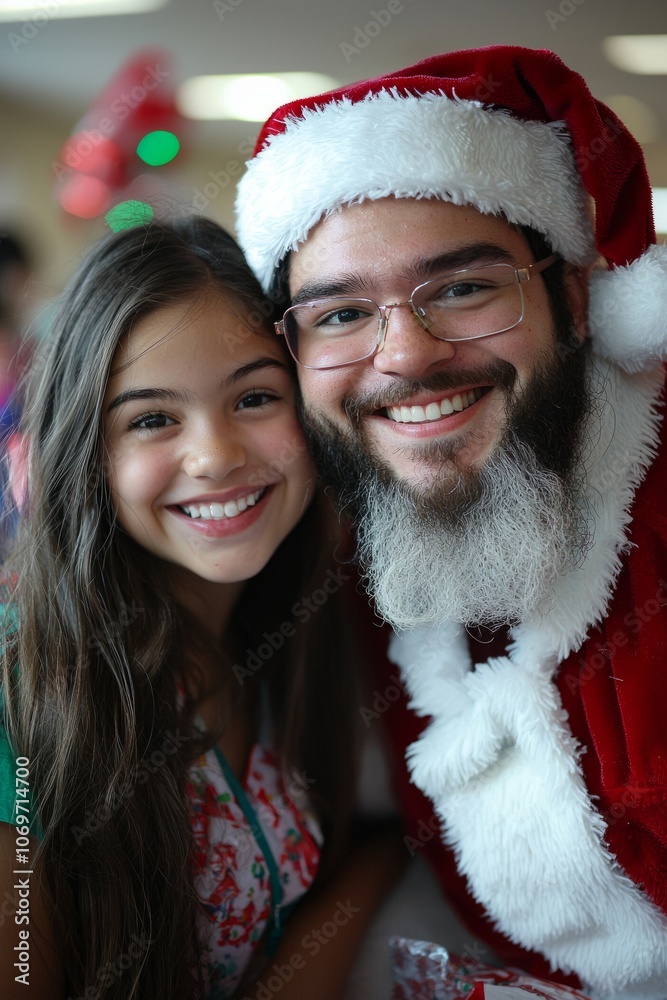 Employees volunteer to organize a holiday party for children in the hospital. They create a festive environment, Generative AI Employees volunteer to organize a holiday party for children in the hospital. They create a festive environment, Generative AI