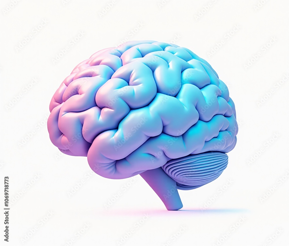 Gradient Brain for artificial intelligence on white background, Perfect Symbol of Knowledge, Intelligence, and Creativity Gradient Brain for artificial intelligence on white background, Perfect Symbol of Knowledge, Intelligence, and Creativity