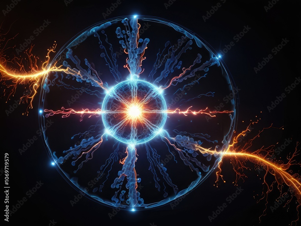 Fototapeta premium sparkler on fire,explosion of flame,explosion of fire,fireworks in the night sky