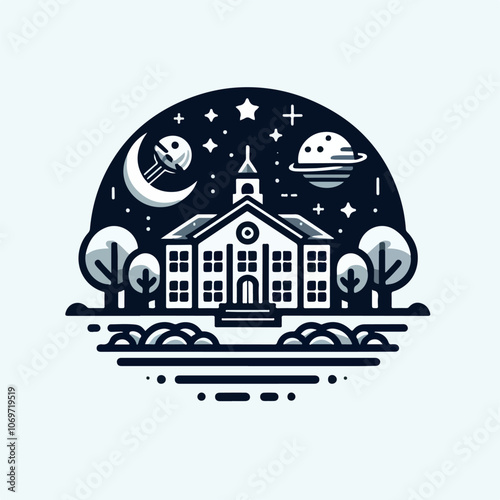 school logo illustration