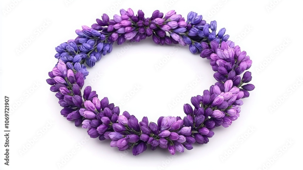 Delicate Purple Floral Wreath for Decoration Delicate Purple Floral Wreath for Decoration