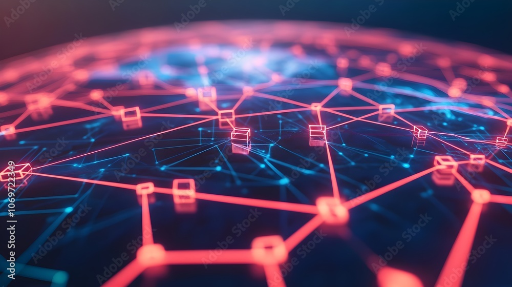 Obraz premium Abstract Network Connection