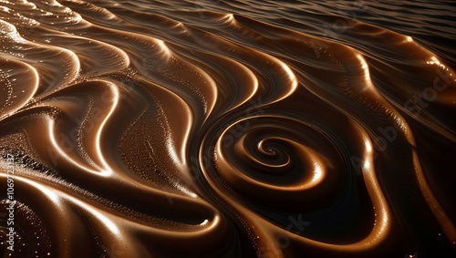 Abstract waves and ripples inspired by a coffee surface.