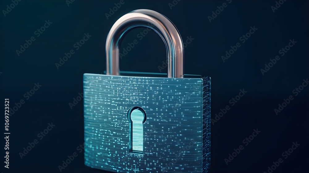 Fototapeta premium Digital Security Lock