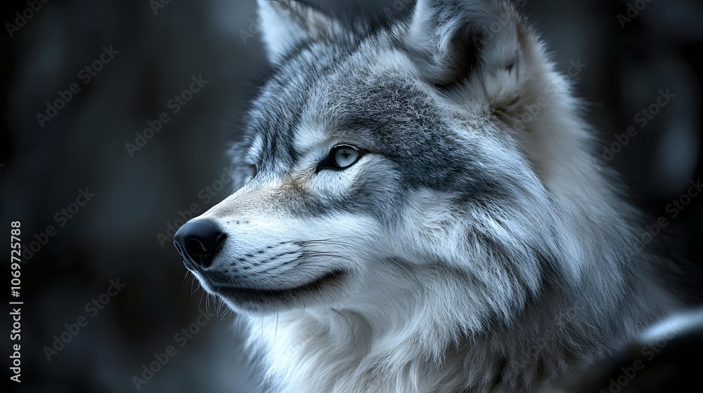 Wolves howling on a mountain ledge, full moon in background, powerful wildlife conservation message