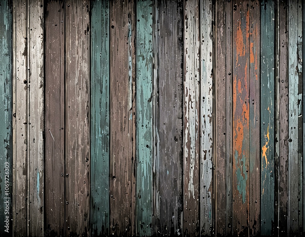 Stunning Abstract metal planks with a distressed look