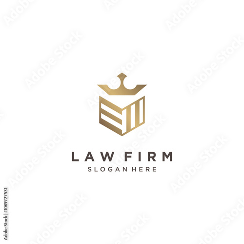 Law firm icon vector logo design with creative concept Premium Vector