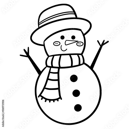 snowman with hat icon