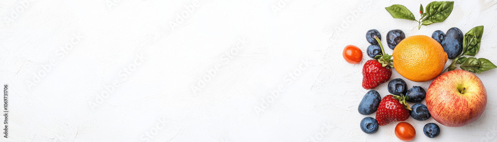 Fresh fruits arranged beautifully on a light background, showcasing vibrant colors and natural textures. Fresh fruits arranged beautifully on a light background, showcasing vibrant colors and natural textures.