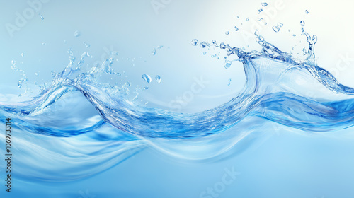 water splash isolated on white