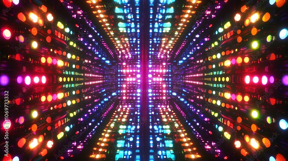 Fototapeta premium Abstract LED Wall with vibrant colors