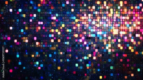 Wallpaper Mural Abstract LED Wall with vibrant colors Torontodigital.ca