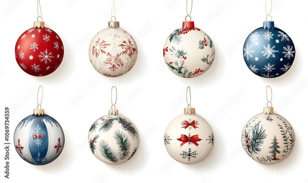Christmas and New Year designs with festive ornaments, golden snowflakes, cozy wreaths, and sparkling holiday accents for wallpaper and greeting cards Christmas and New Year designs with festive ornaments, golden snowflakes, cozy wreaths, and sparkling holiday accents for wallpaper and greeting cards