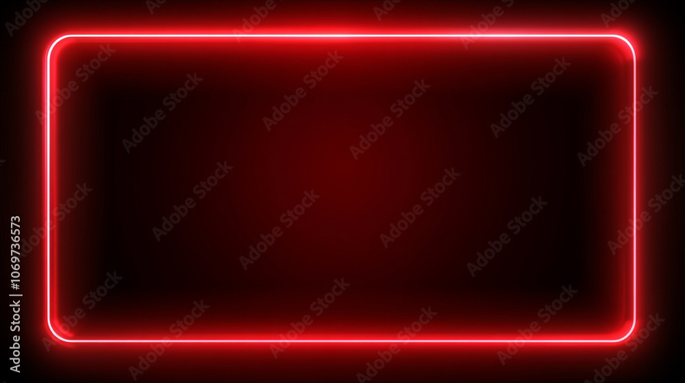 red neon lines glowing frame red neon lines glowing frame