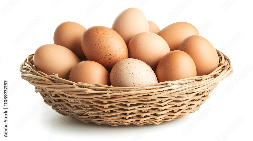 Basket of Fresh Eggs Basket of Fresh Eggs