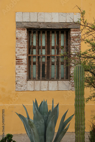Obraz na płótnie Ventana en Loreto BCS, México w salonie