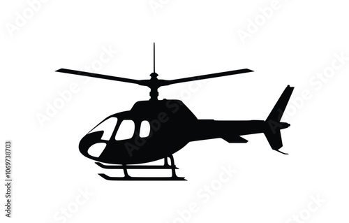 Helicopter vector icons on white background