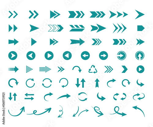 Wallpaper Mural Arrows set flat modern arrow collection Torontodigital.ca