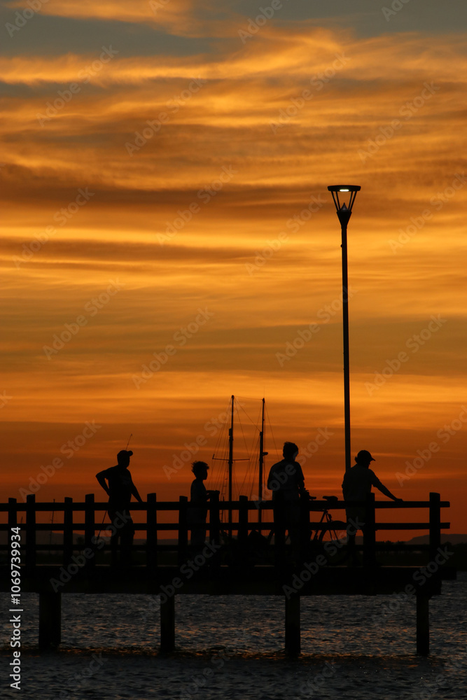 Contemplando un maravilloso atardecer en La Paz BCS