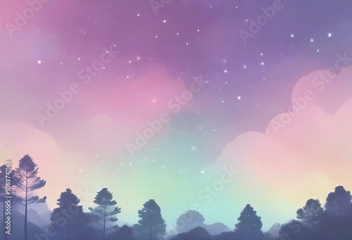 Featuring Sky with abstract aurora lights.