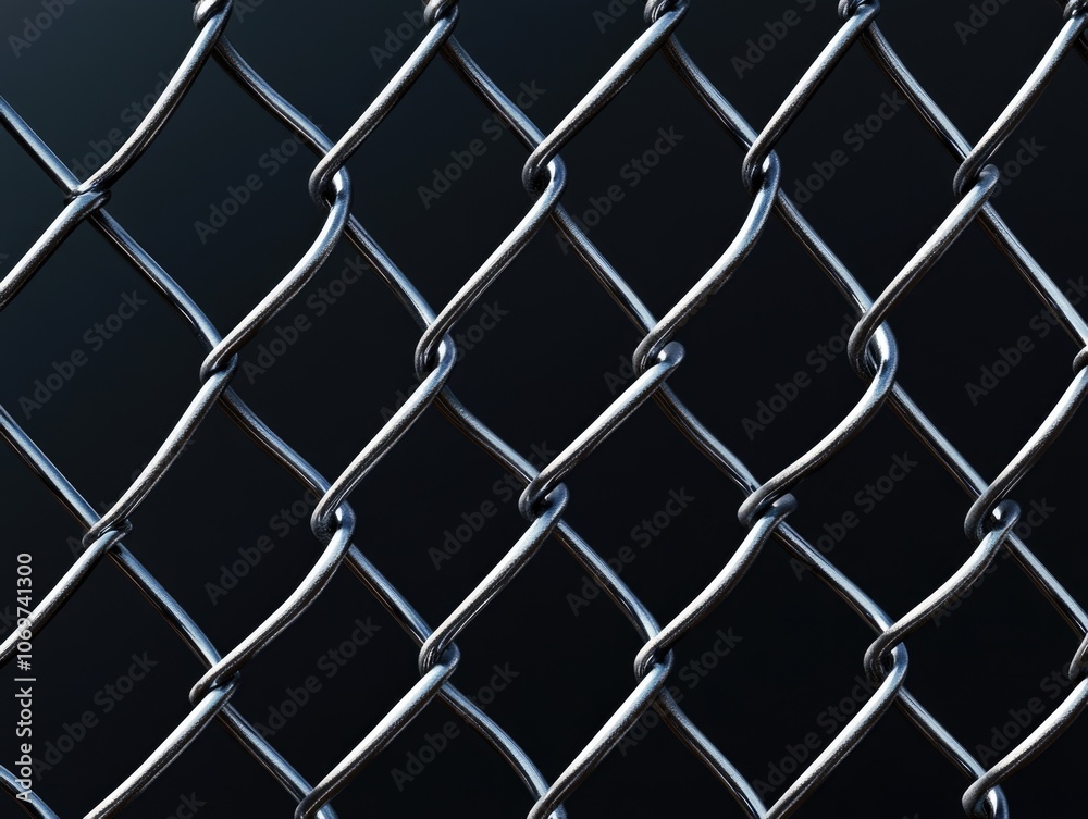 Fototapeta premium Chain Link Fence Close Up