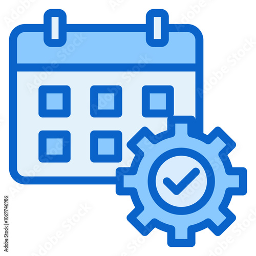 Scheduling Blue Icon