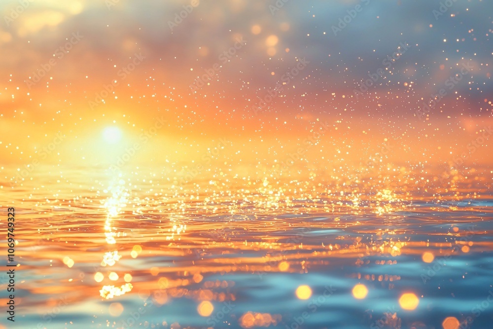 Ethereal winter sunrise over tranquil ocean, perfect for holiday greetings, promotional materials for beach resorts, and winter-themed artwork. Ethereal winter sunrise over tranquil ocean, perfect for holiday greetings, promotional materials for beach resorts, and winter-themed artwork.