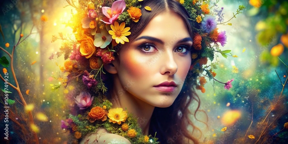 Expressive Double Exposure Portrait of a Gorgeous Young Woman Merging Nature and Emotion, Capturing the Essence of Serenity and Strength in a Beautiful Landscape Setting Expressive Double Exposure Portrait of a Gorgeous Young Woman Merging Nature and Emotion, Capturing the Essence of Serenity and Strength in a Beautiful Landscape Setting