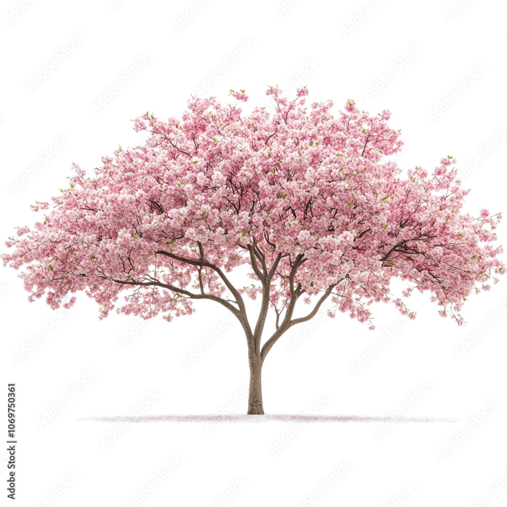 A vibrant pink flowering tree with lush blossoms, showcasing natural beauty and tranquility, ideal for landscaping or seasonal decoration. A vibrant pink flowering tree with lush blossoms, showcasing natural beauty and tranquility, ideal for landscaping or seasonal decoration.