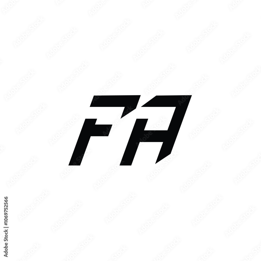 FA monogram logo design letter text name symbol monochrome logotype alphabet character simple logo FA monogram logo design letter text name symbol monochrome logotype alphabet character simple logo