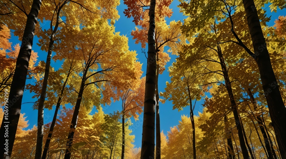 Fototapeta premium autumn trees in the park