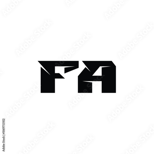 Free Download FA monogram logo design letter text name symbol monochrome logotype alphabet character simple logo - GFXLoad