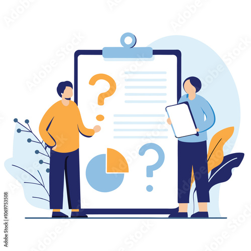 frequently asked questions discussion flat illustration 