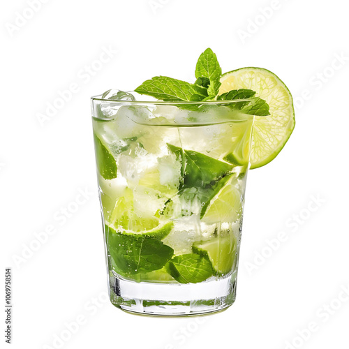 Transparent Background Caipirinha Cocktail