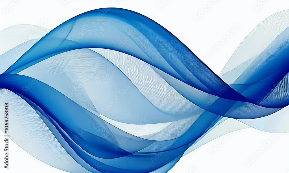 Abstract blue background with waves and lines vector presentation design template, simple white background, high resolution, clear colors, professional quality


