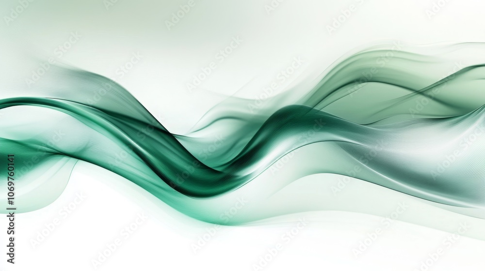 Serene Fluid Wave of Green and Turquoise - Abstract Design with Organic Feel and Soft Gradient Transitions Serene Fluid Wave of Green and Turquoise - Abstract Design with Organic Feel and Soft Gradient Transitions