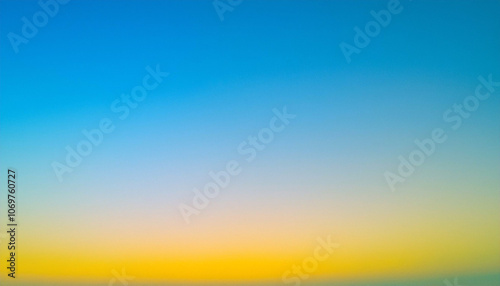 Blue and Yellow Gradient Sky at Sunset