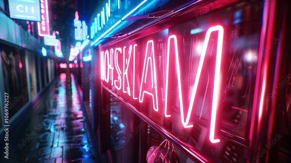 Shopping neon sign with 8k realistic lighting, highly detailed Shopping neon sign with 8k realistic lighting, highly detailed